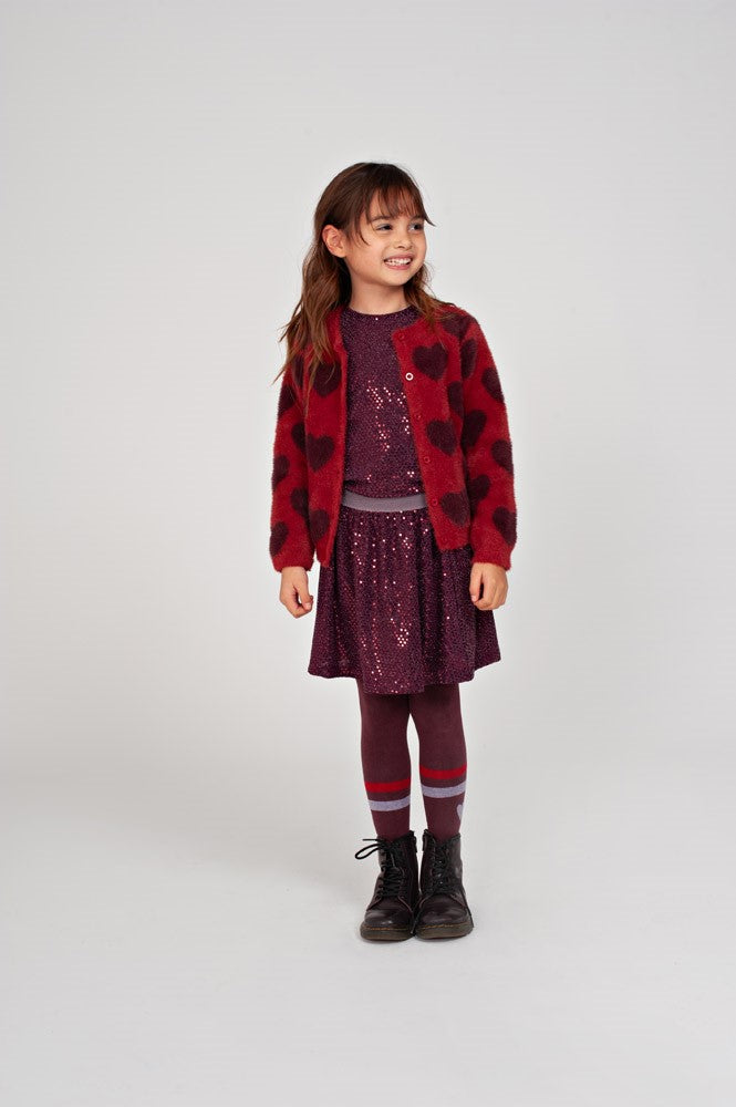 Jubel,Pailetten rok - Daily Princess, Bordeaux