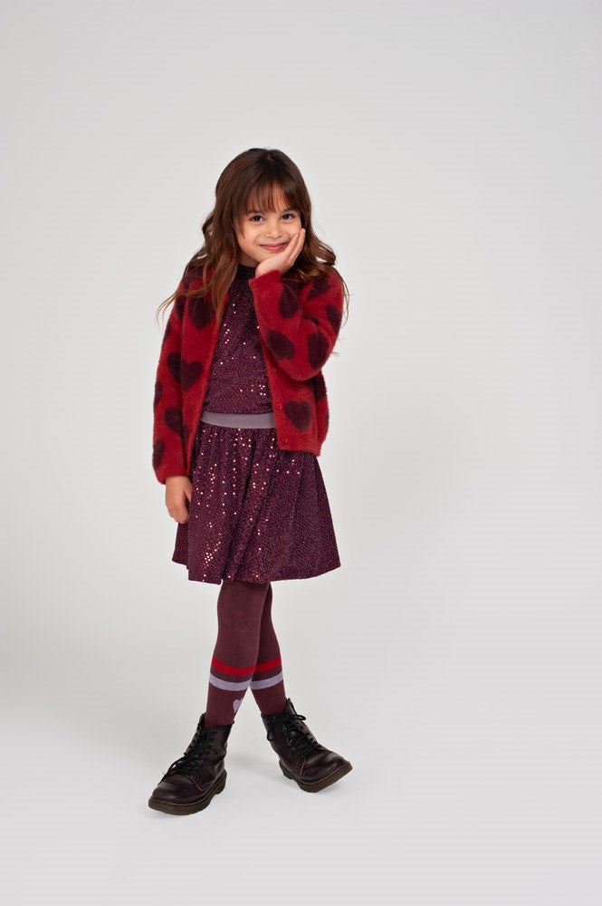 Jubel,Pailetten rok - Daily Princess, Bordeaux