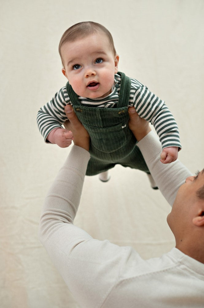Feetje,Longsleeve rib met streep - Wiggle and Waddle,Groen