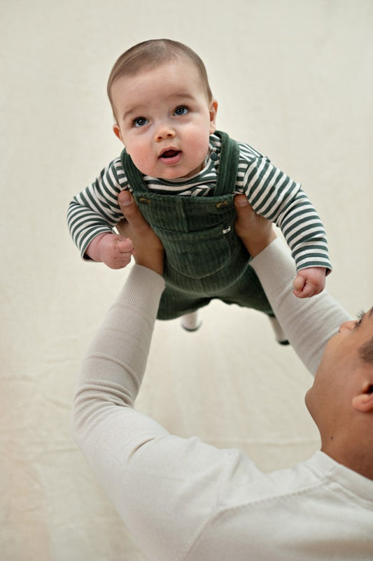 Feetje,Longsleeve rib met streep - Wiggle and Waddle,Groen