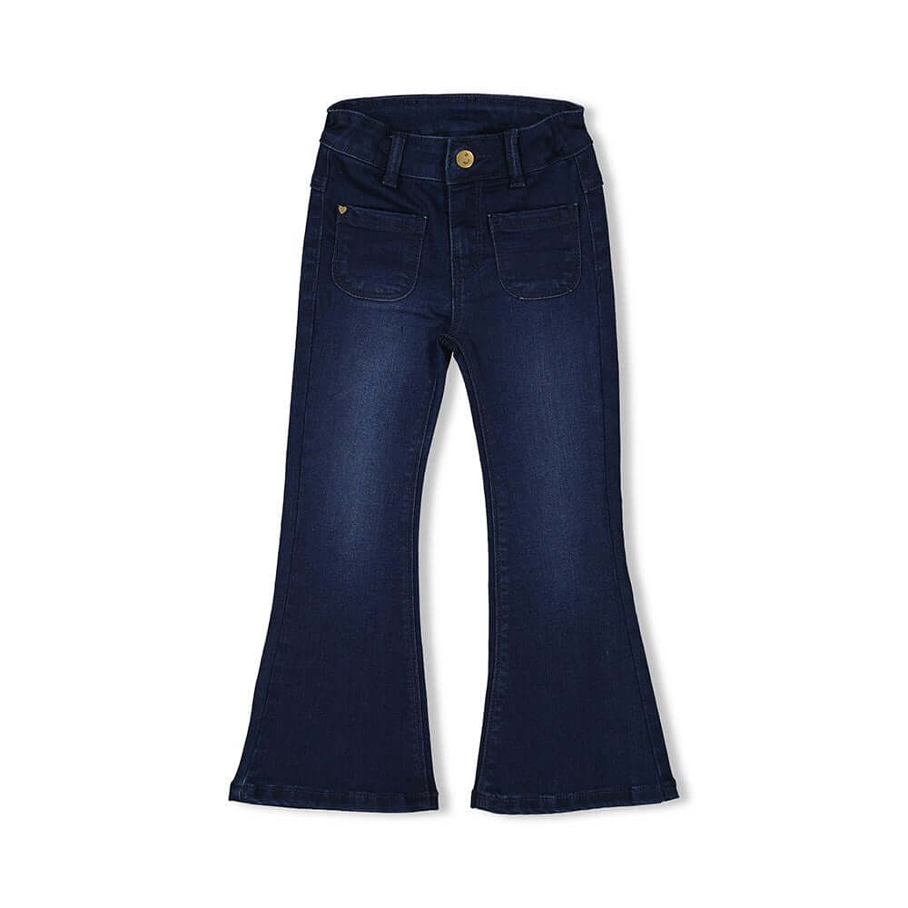 Jubel Flared Jeans Donker Blauw denim