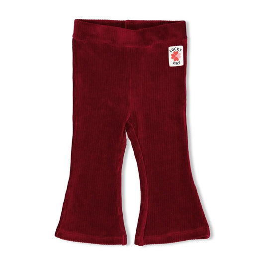 Feetje Flarebroek, Velours Rib, QUEENS OF HEARTS, Bordeaux