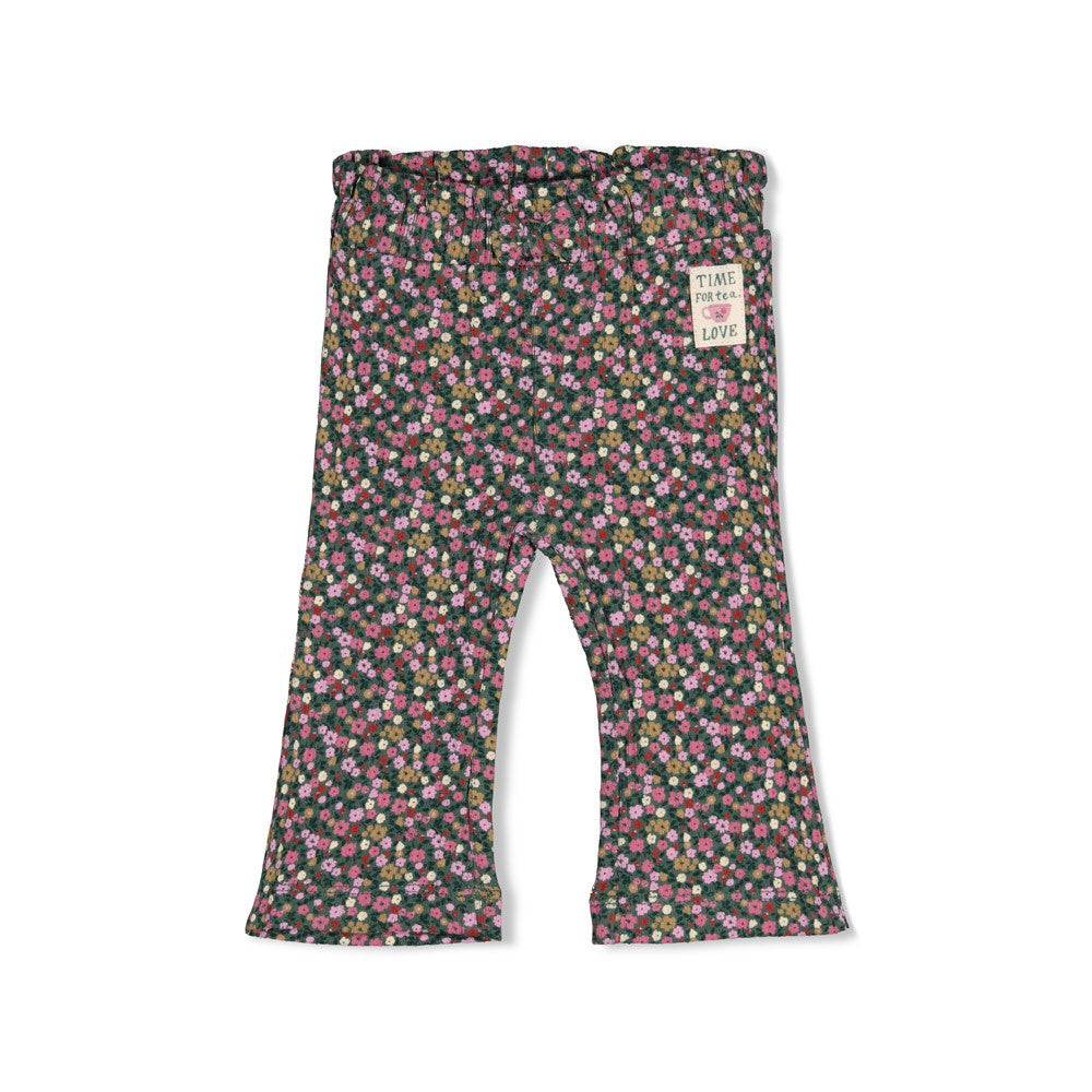 Feetje,Flare broek rib AOP - Afternoon Tea, Groen