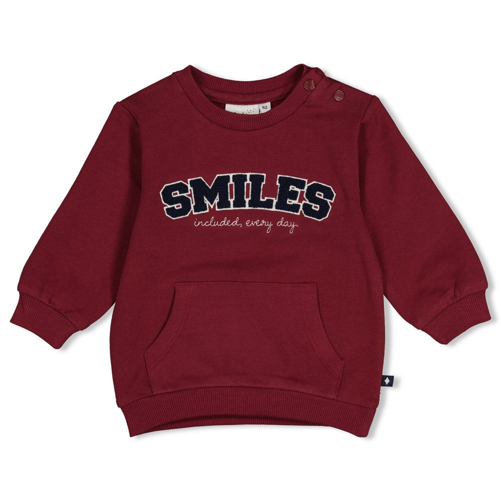 Feetje, Sweater - Built for Fun,Bordeaux