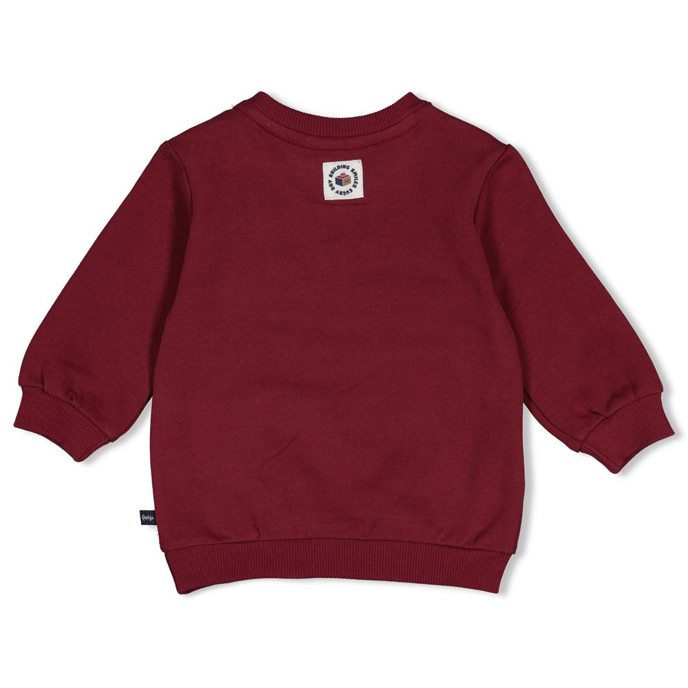 Feetje, Sweater - Built for Fun,Bordeaux