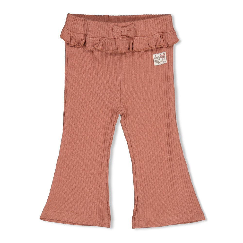 Feetje, Flare broek rib - Dress to Impress,Mauve