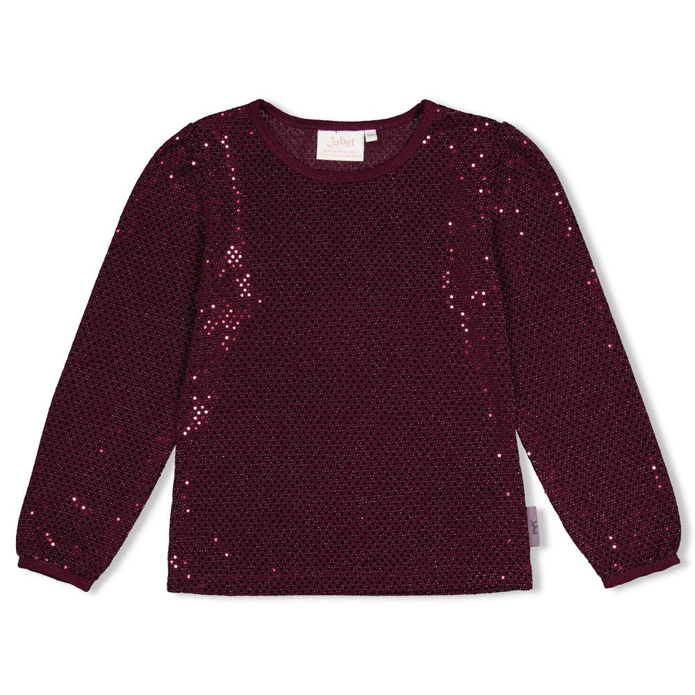 Jubel, Longsleeve pailetten - Daily Princess, Bordeaux