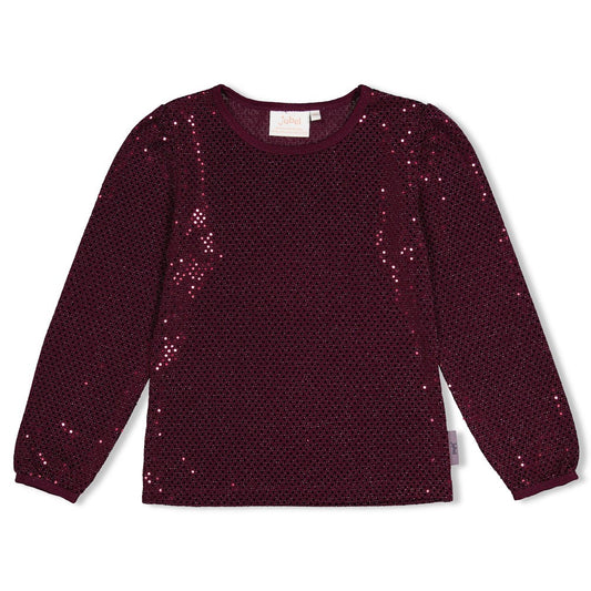 Jubel, Longsleeve pailetten - Daily Princess, Bordeaux