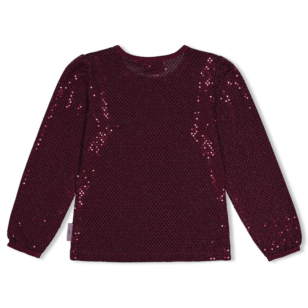 Jubel, Longsleeve pailetten - Daily Princess, Bordeaux