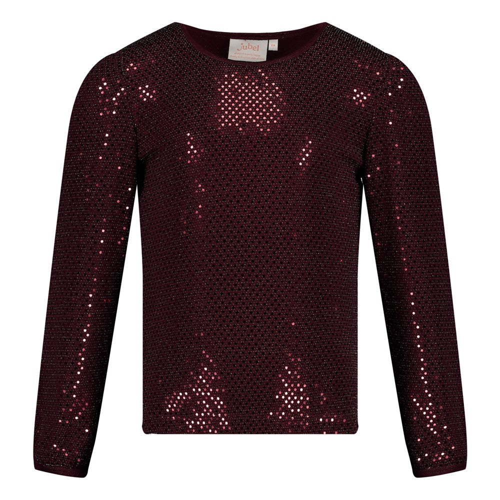 Jubel, Longsleeve pailetten - Daily Princess, Bordeaux
