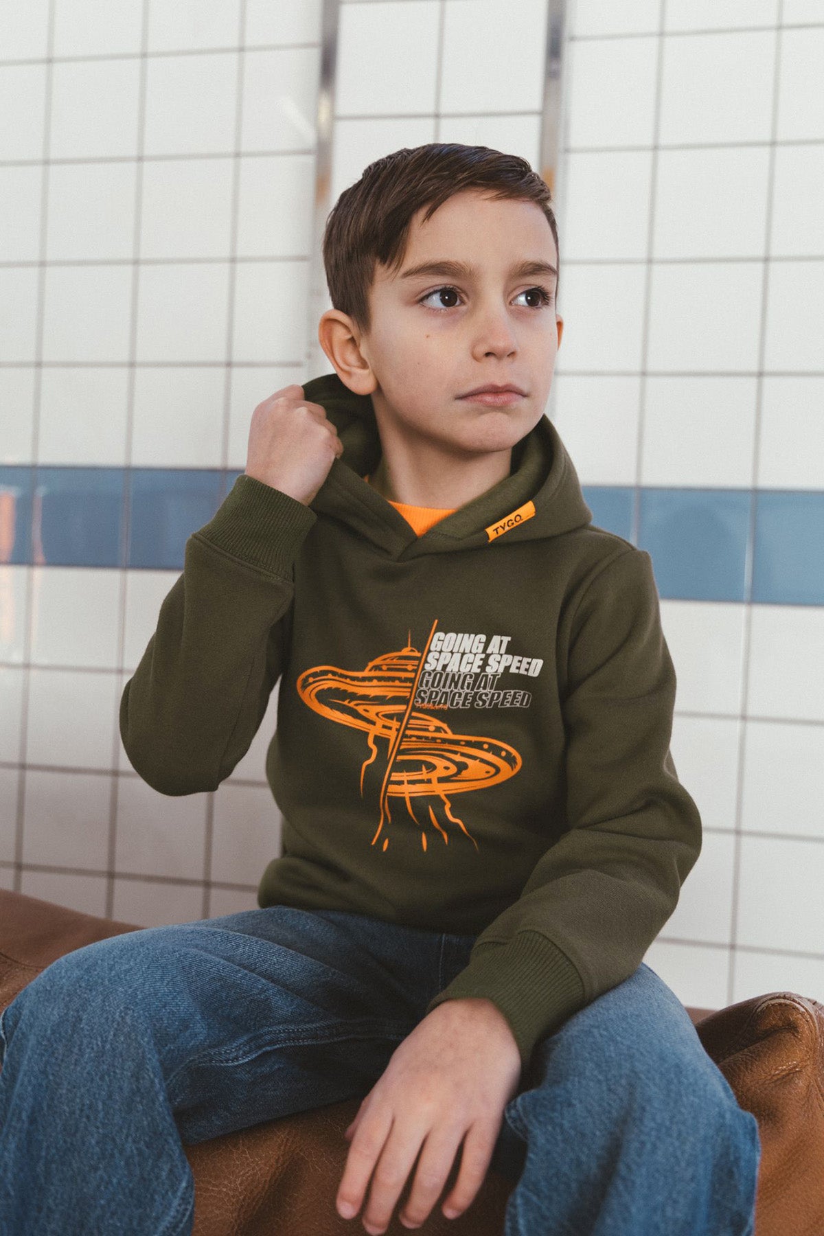 TYGO&vito Jongens Hoody, HENK, Olive Night
