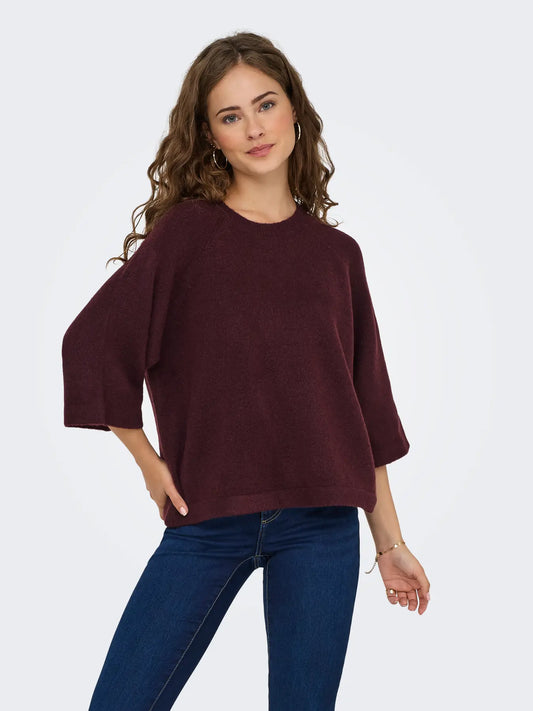 Only Dames Pullover SIMONI 3/4, Port Royale MELANGE