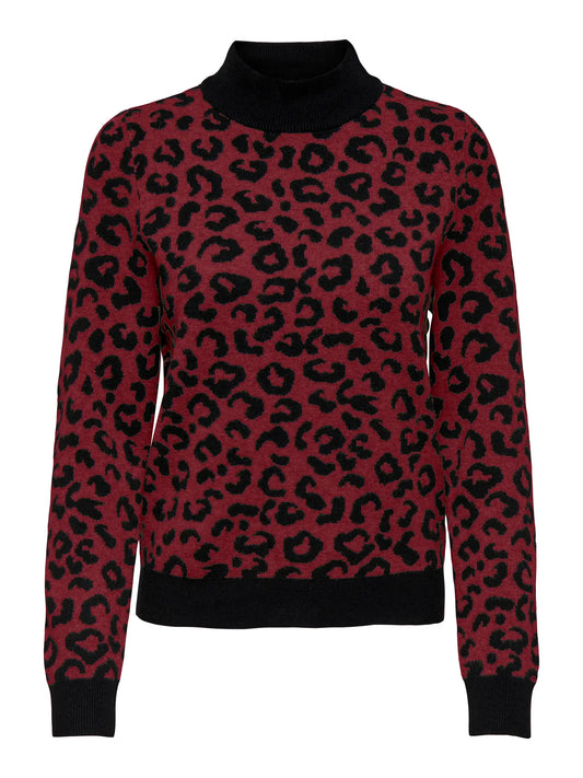 Only Sweater, IBI,  High Neck, Cabernet