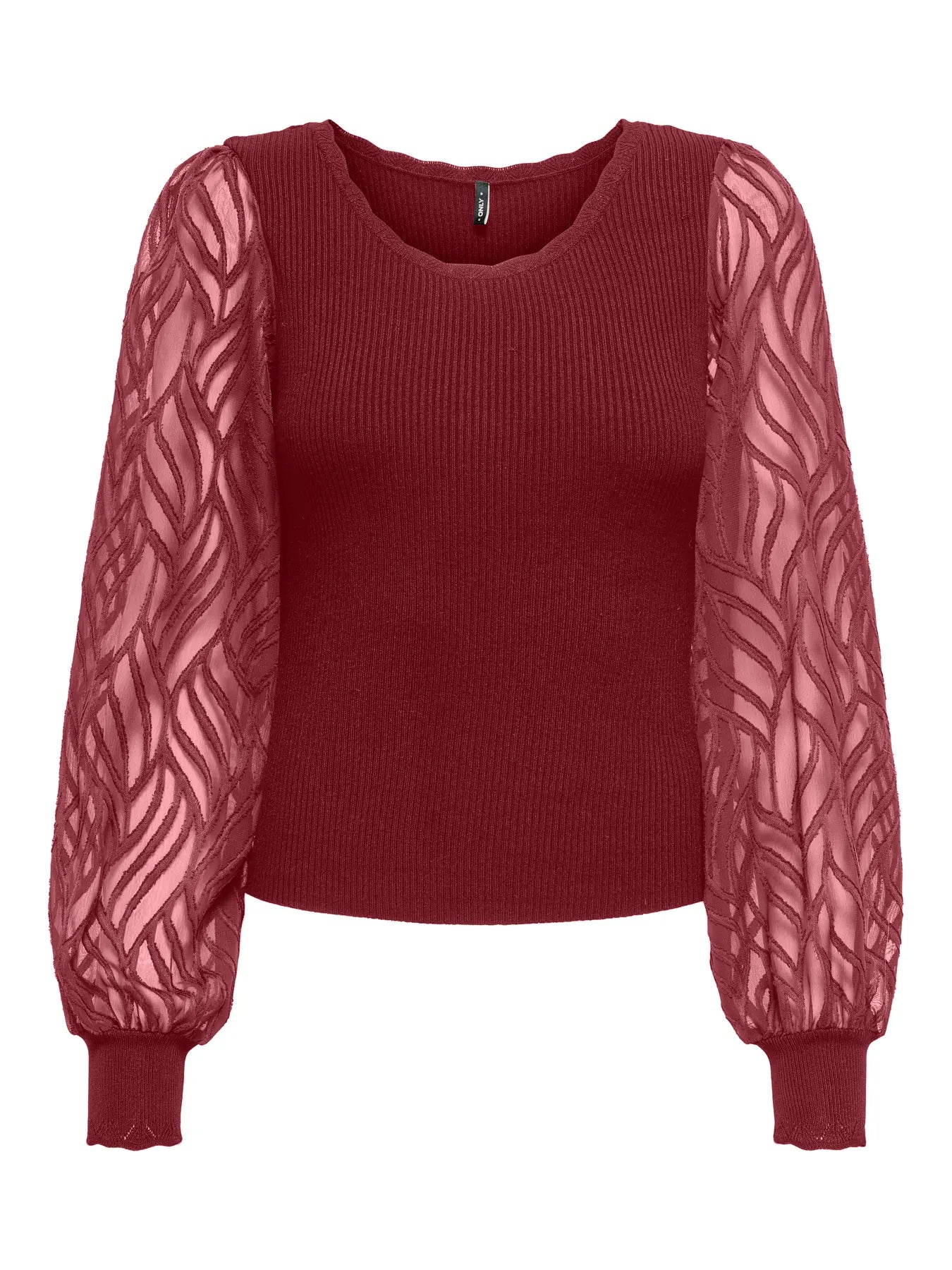 Only Pullover, JULIE RIB Mix, Cabernet Dtm Lace