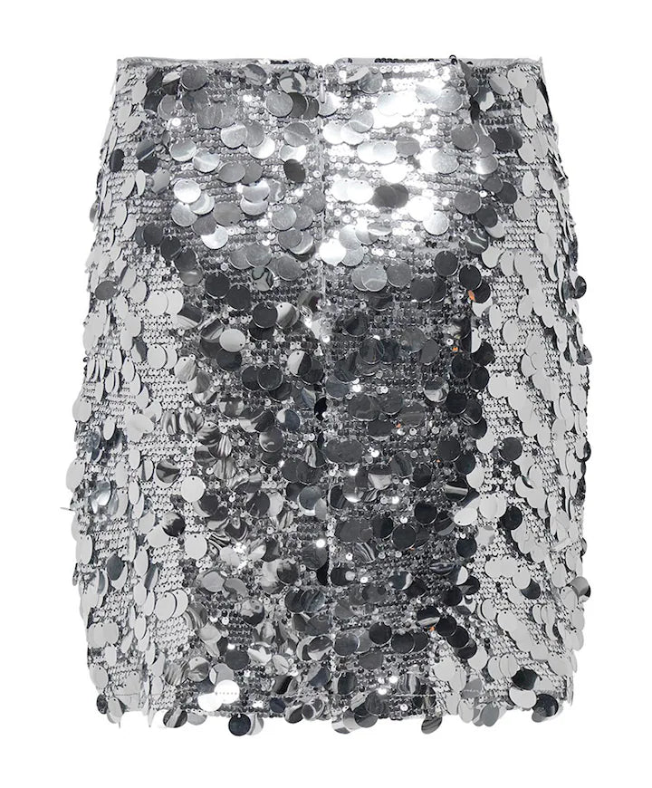 Only Dames, Rok JADEL Sequins, Zilver