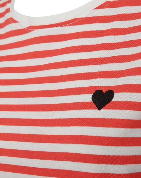 Freequent T-Shirt MIAN, Rood/Wit