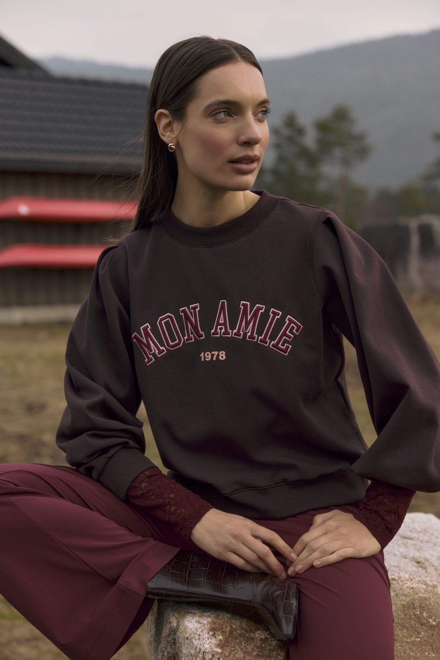 Lady Day Sweater, MON AMIE, Dark Brown