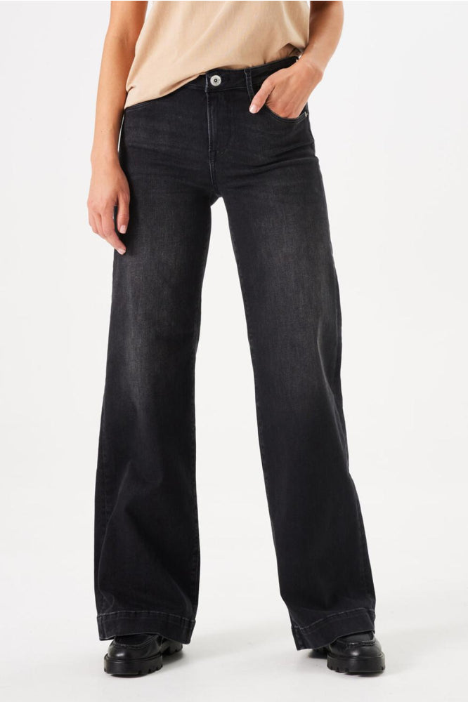 Garcia Dames Jeans, CELIA, Wide, Dark Used