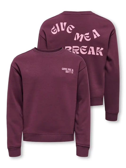 Only Girls Sweater, CAMINE,Mauve Wine Break/Sea Pink