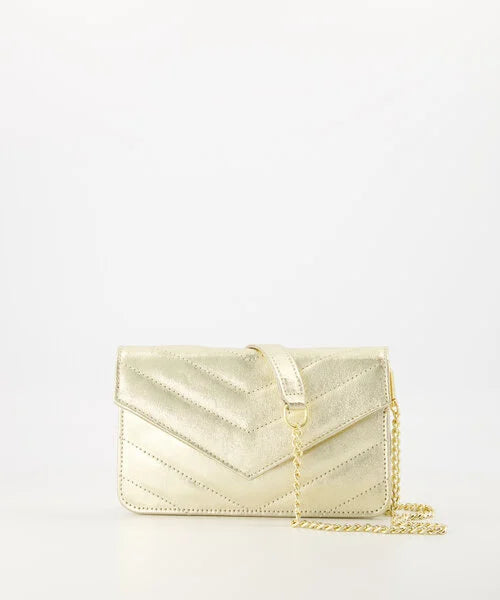 Handtas Clutch LAURIE, Metallic Gold