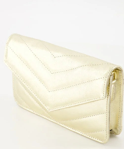 Handtas Clutch LAURIE, Metallic Gold