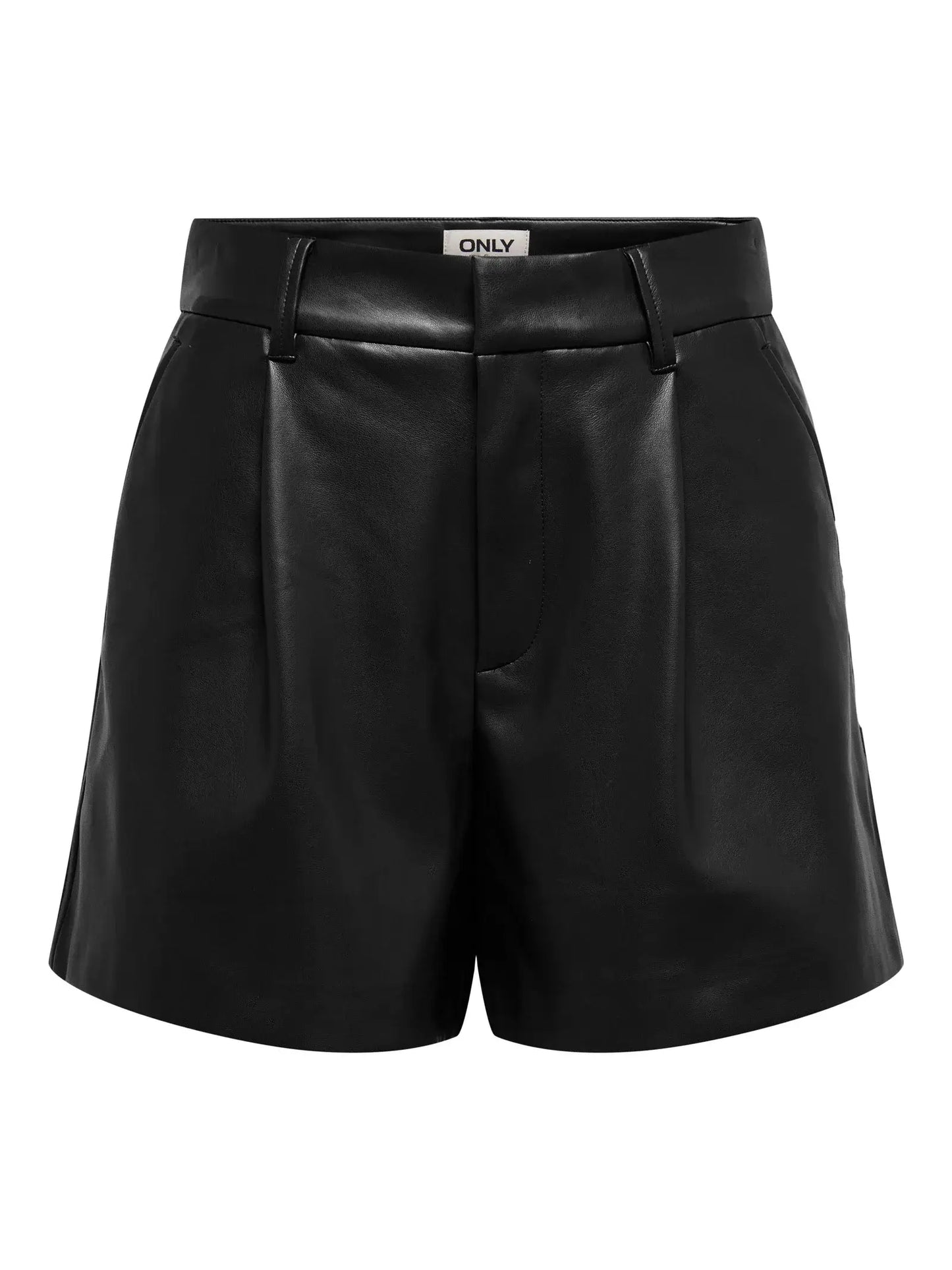Only Lederlook Short, SMOOTH, Black
