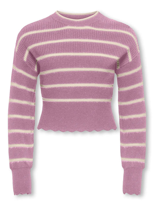 Only Girls Pullover, IBI, Mauve Orchid Whitecap Gray