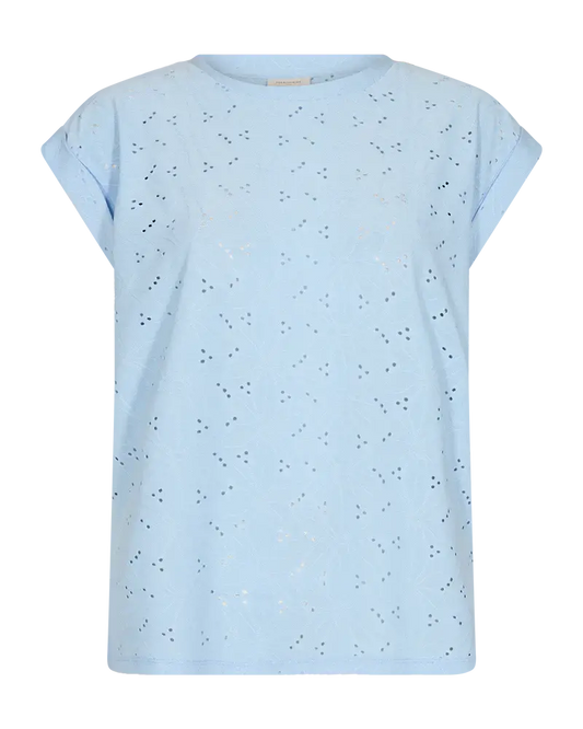 Freequent Shirt BLOND, Flower, Chambray Blue