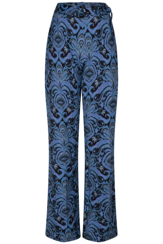 Zoso Printed Comfy Pants Romy Blue-Black