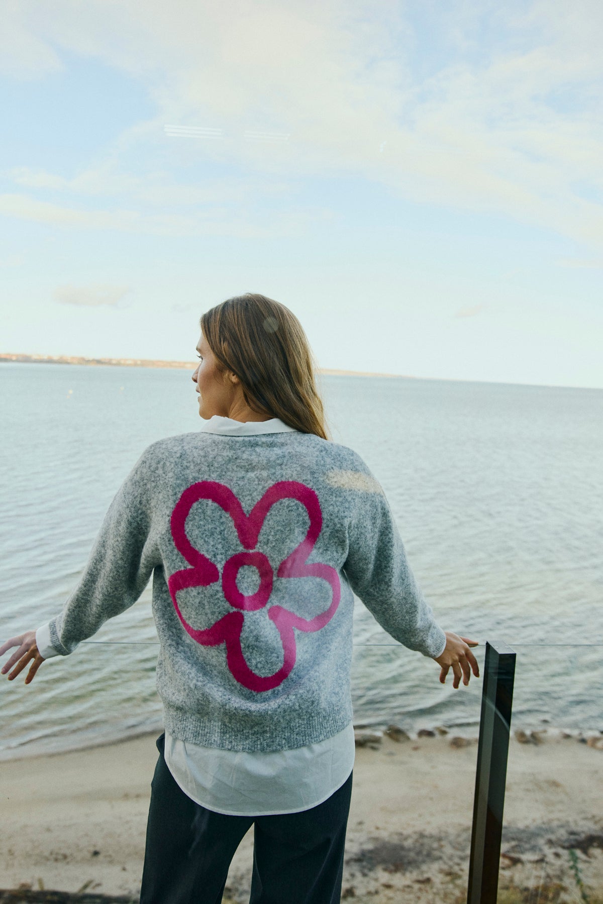 Freequent Vest, NOMAS, Med Grey Mel Fuchsia Purple
