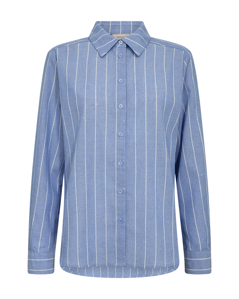 Freequent Blouse, SOLLY, Vista Blue, Star Off White