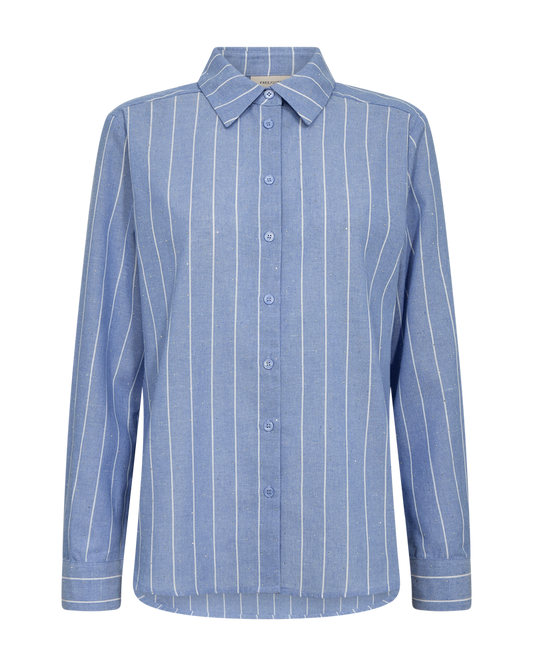 Freequent Blouse, SOLLY, Vista Blue, Star Off White