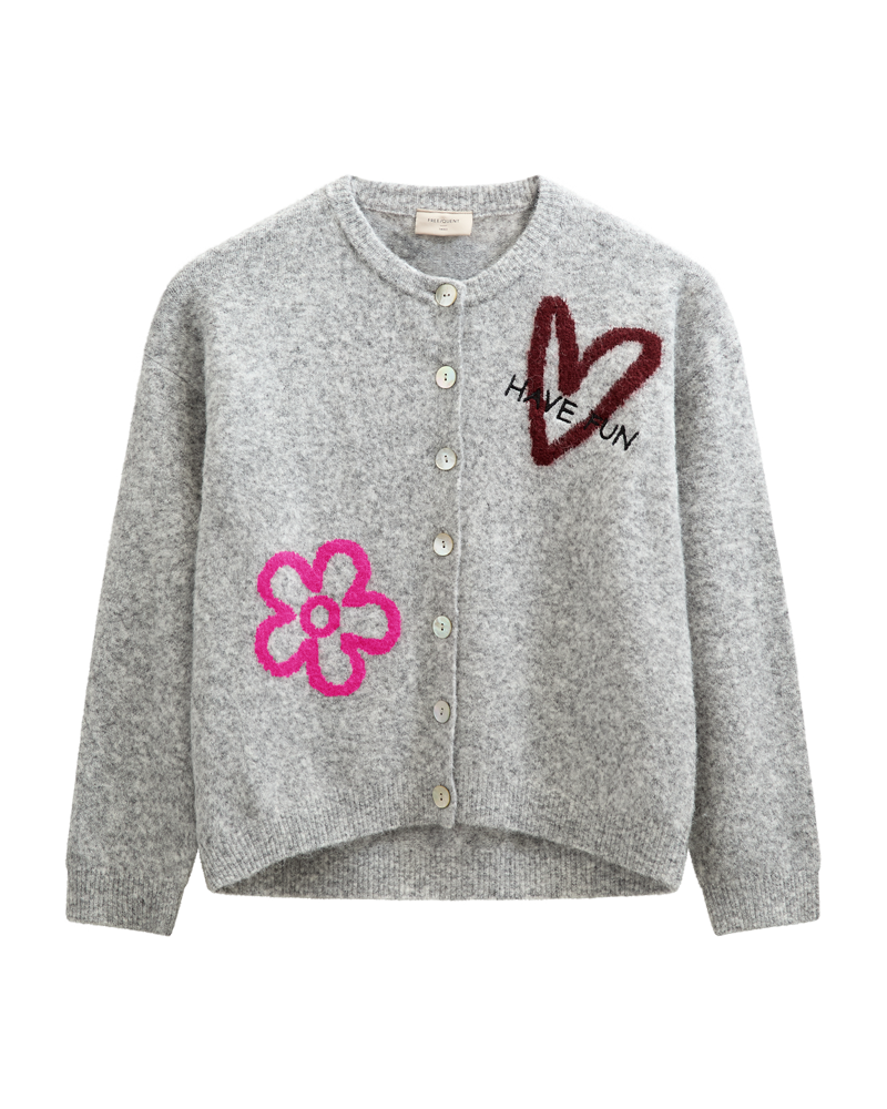 Freequent Vest, NOMAS, Med Grey Mel Fuchsia Purple