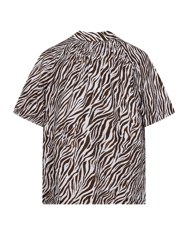 Freequent Blouse, MELE, Brilliant White, Coffee