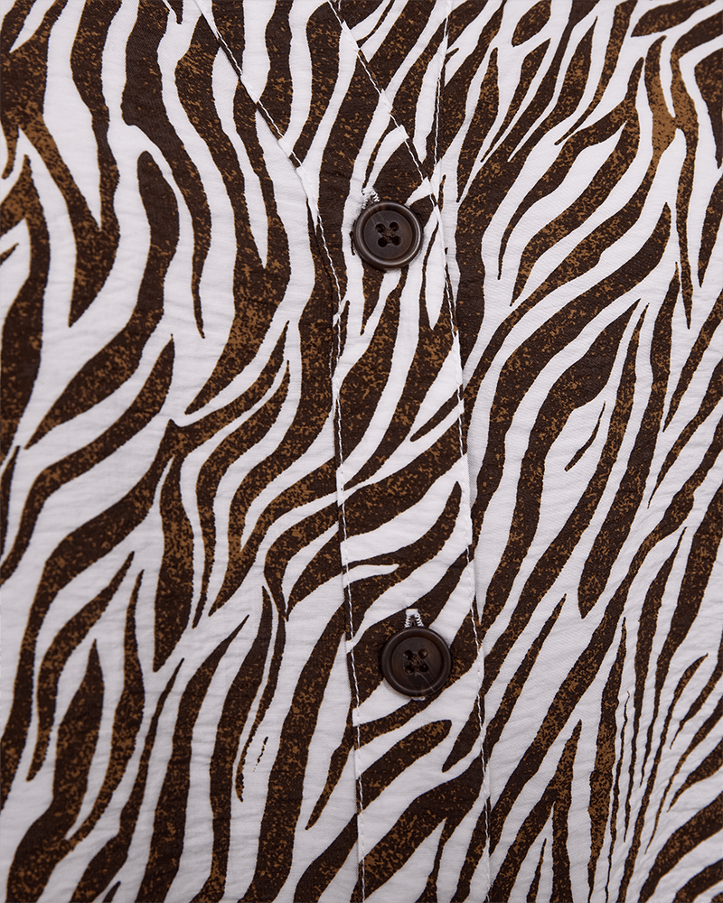 Freequent Blouse, MELE, Brilliant White, Coffee