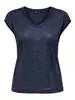 Only Shirt, SILVERY, V Neck Lurex NOOS, Night Sky